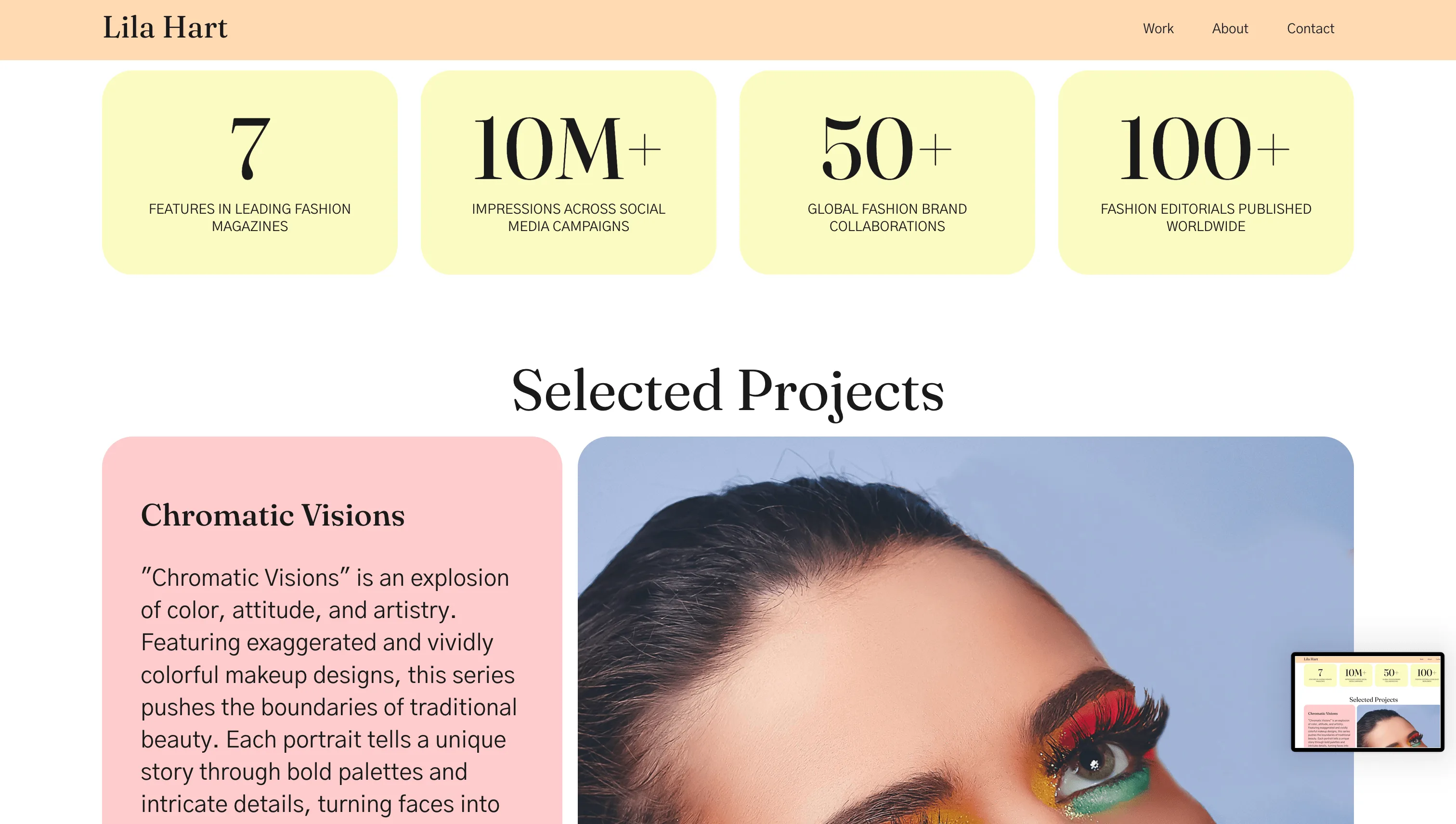 Lila Hart website screenshot