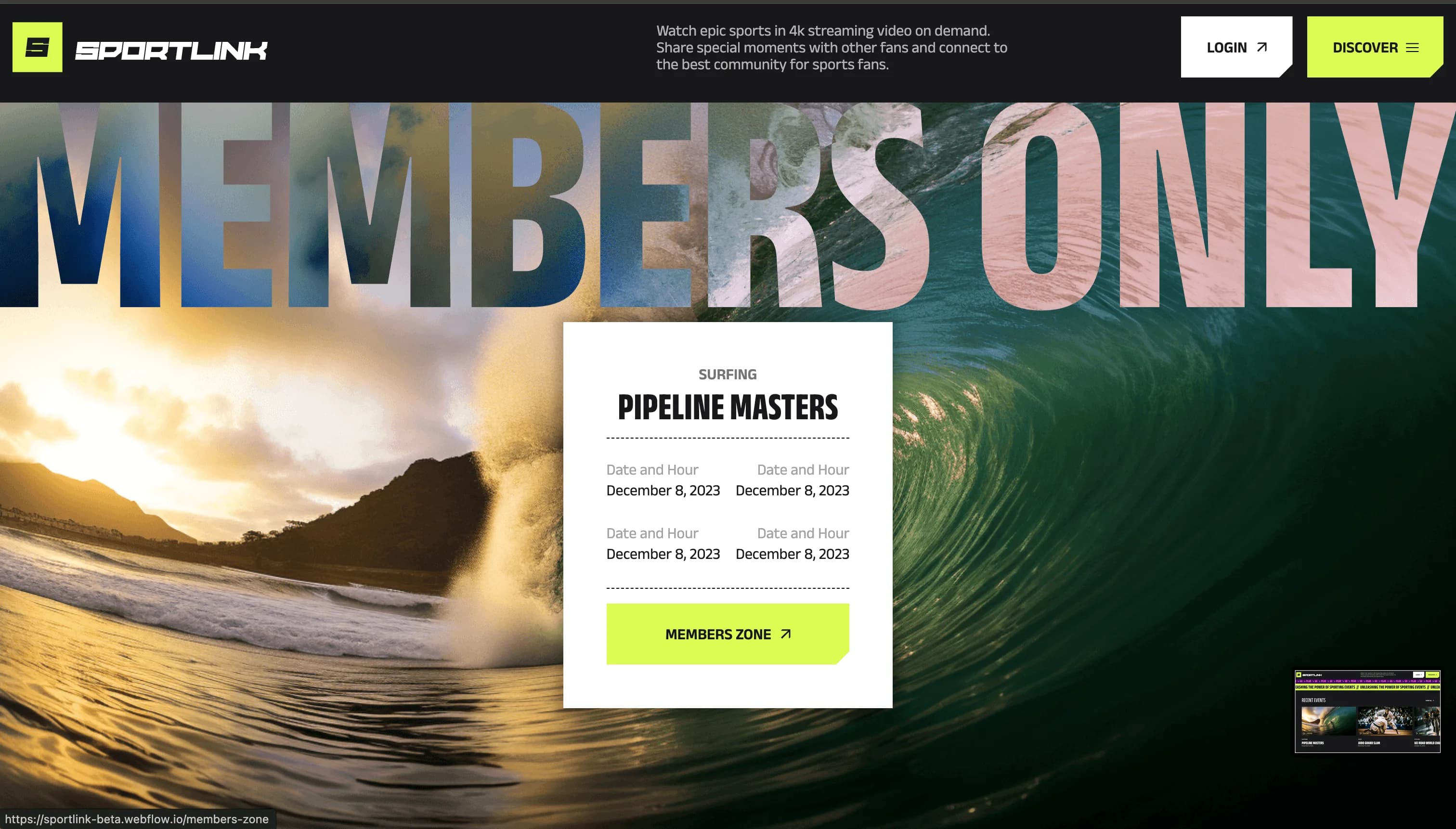 Admin dashboard and participant management