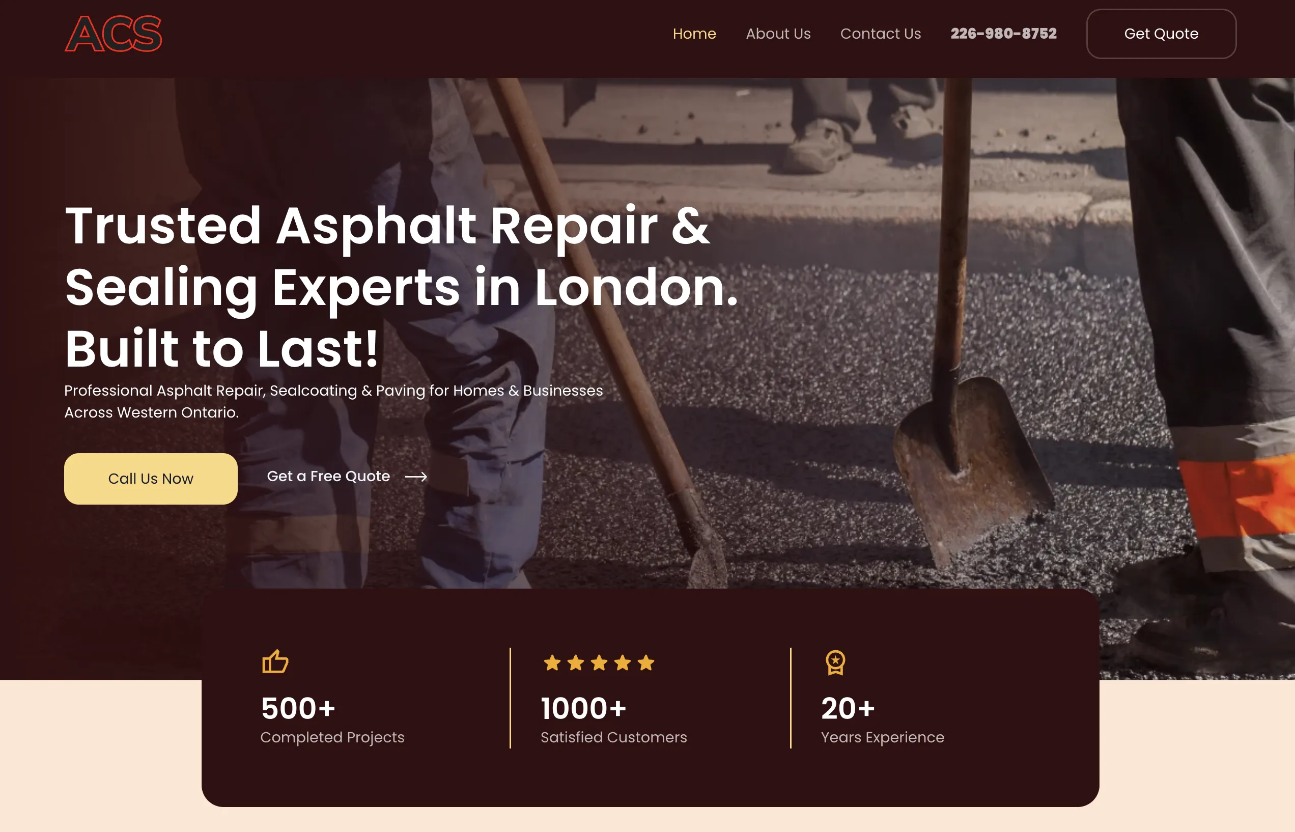 Amigo Contracting Services Website website screenshot
