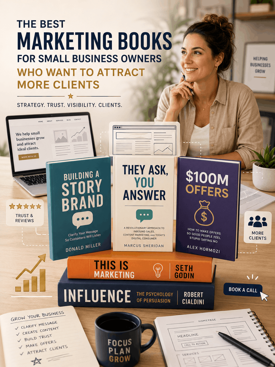 Best marketing books for small business owners who want to attract more clients